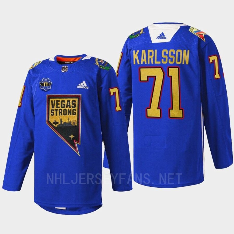 men golden knights william karlsson 2022 first respondersthentic nevada day blue jersey