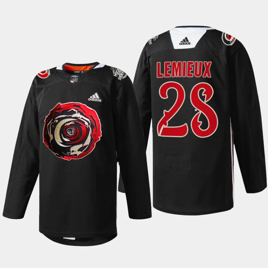 men hurricanes brendan lemieux limited edition 2024 black excellence black jersey