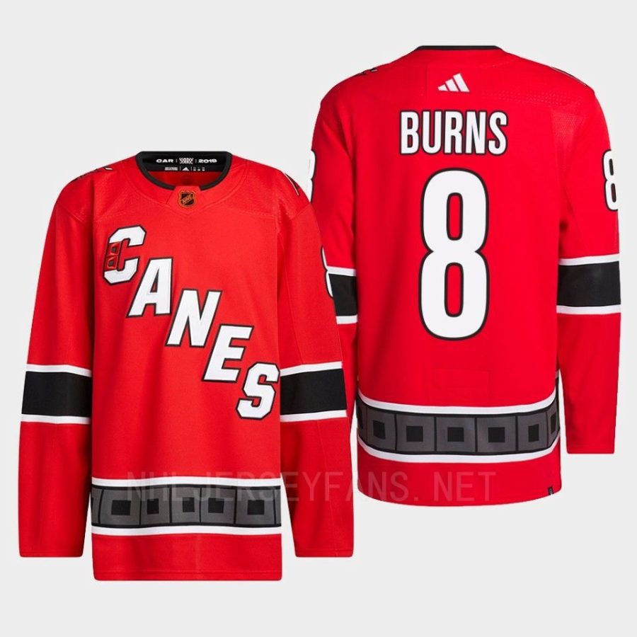 men hurricanes brent burns 2022 authentic primegreen reverse retro 2.0 red jersey