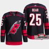 men hurricanes ethan bear 2022 23 25th anniversary authentic home black jersey