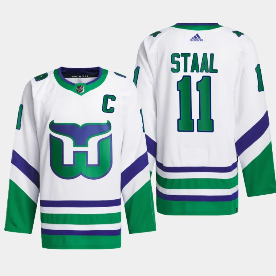 men hurricanes jordan staal primegreen whalers white jersey