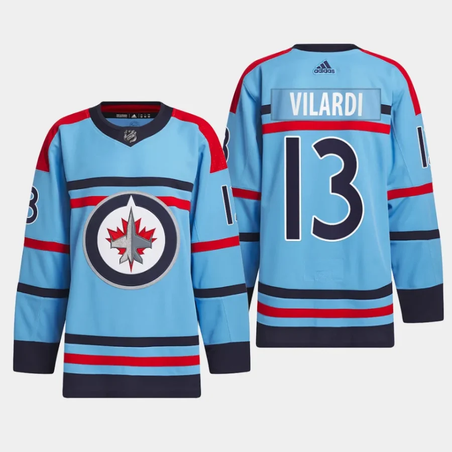 men jets gabriel vilardi 2023 24 primegreen rcaf centennial authentic light blue jersey