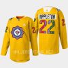 men jets mason appleton warmup south asian heritage night 2023 gold jersey