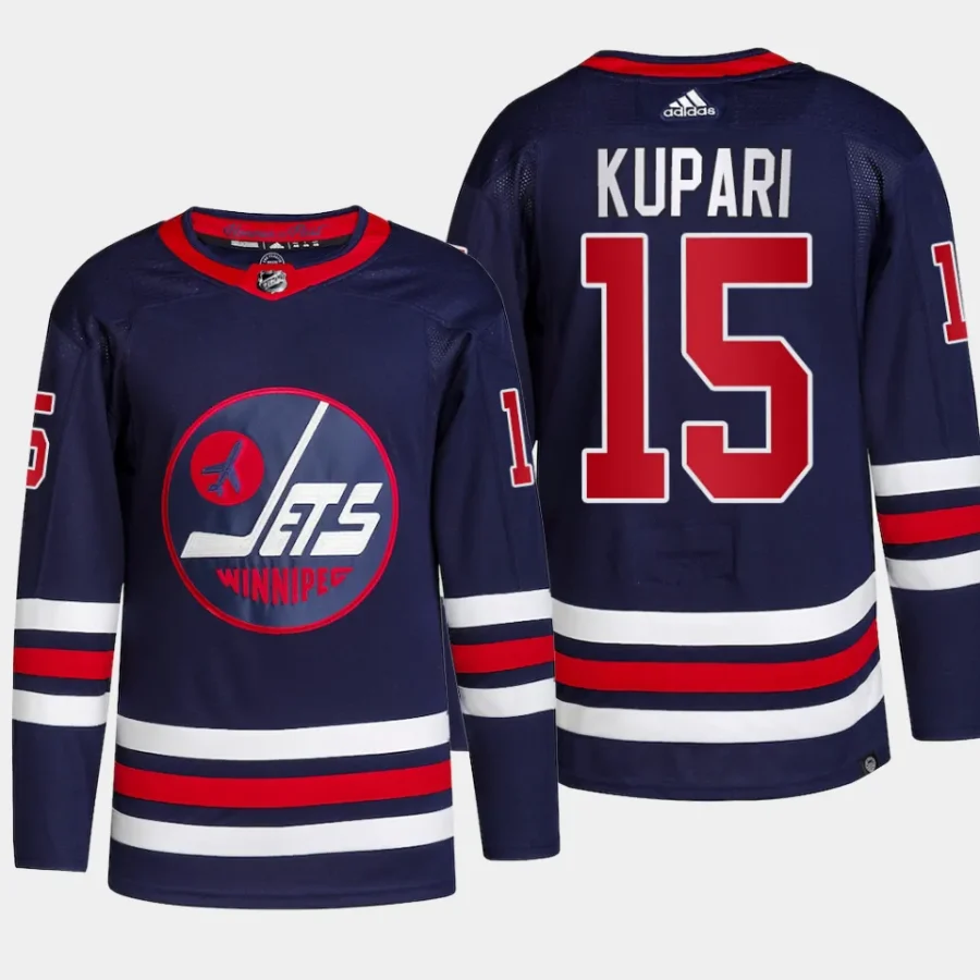 men jets rasmus kupari authentic pro alternate primegreen navy jersey