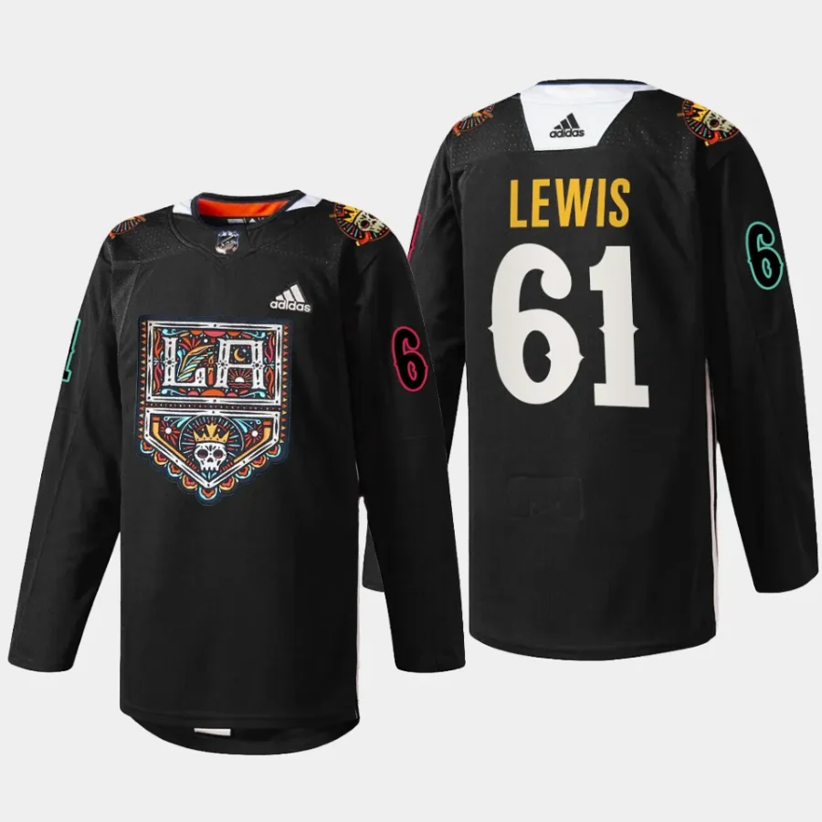 men kings trevor lewis specialty 2023 dia de muertos black jersey