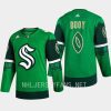 men kraken buoy primegreen authentic 2023 st. patricks day green jersey