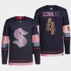 men kraken justin schultz diamond limited mgk leopard print navy jersey