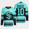 men kraken matty beniers 2022 authentic primegreen reverse retro 2.0 ice blue jersey