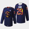 men kraken vince dunn 2022 stevie artwork warmup women of hockey navy jersey