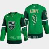 men la kings adrian kempe 2023 st. patricks day primegreen authentic jersey green