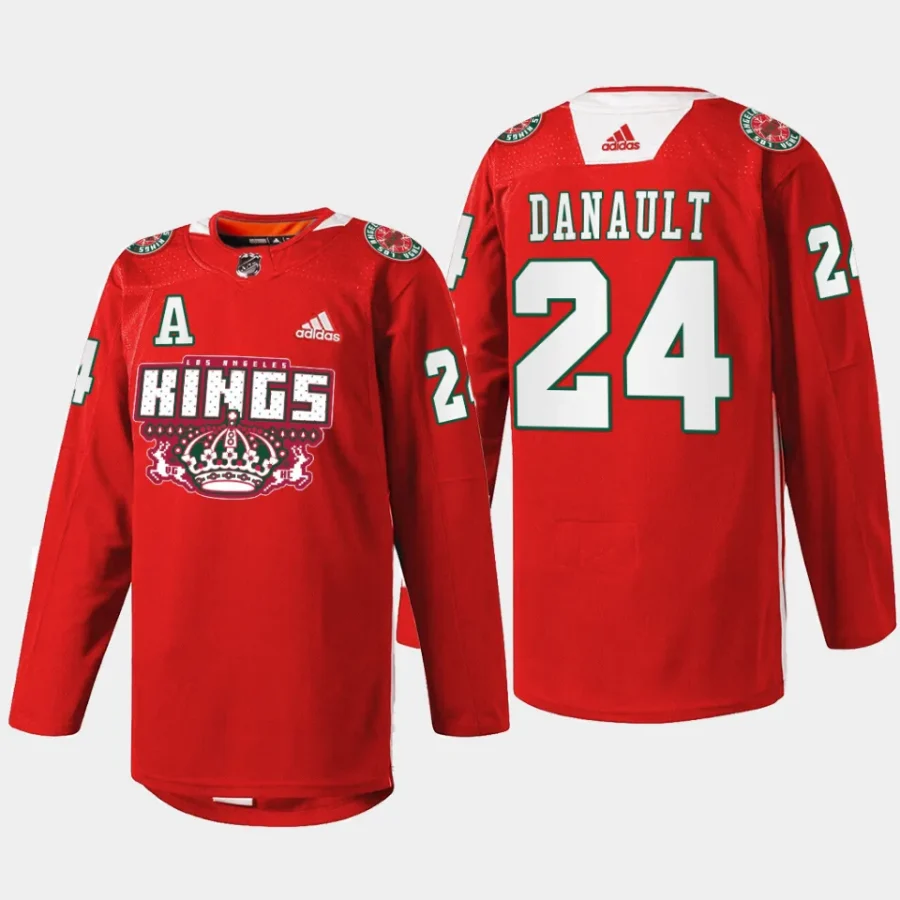 men la kings phillip danault specialty 2023 x mas holiday red jersey