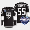 men la kings quinton byfield authentic pro 2023 nhl global series primegreen black jersey