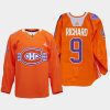 men les canadiens maurice richard warmup indigenous celebration night 2022 orange jersey