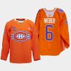 men les canadiens shea weber warmup indigenous celebration night 2022 orange jersey