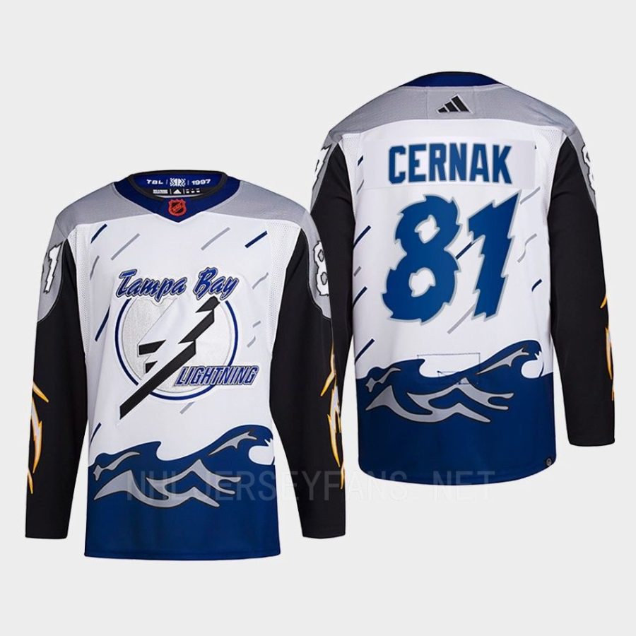 men lightning erik cernak 2022 authentic primegreen reverse retro 2.0 white jersey