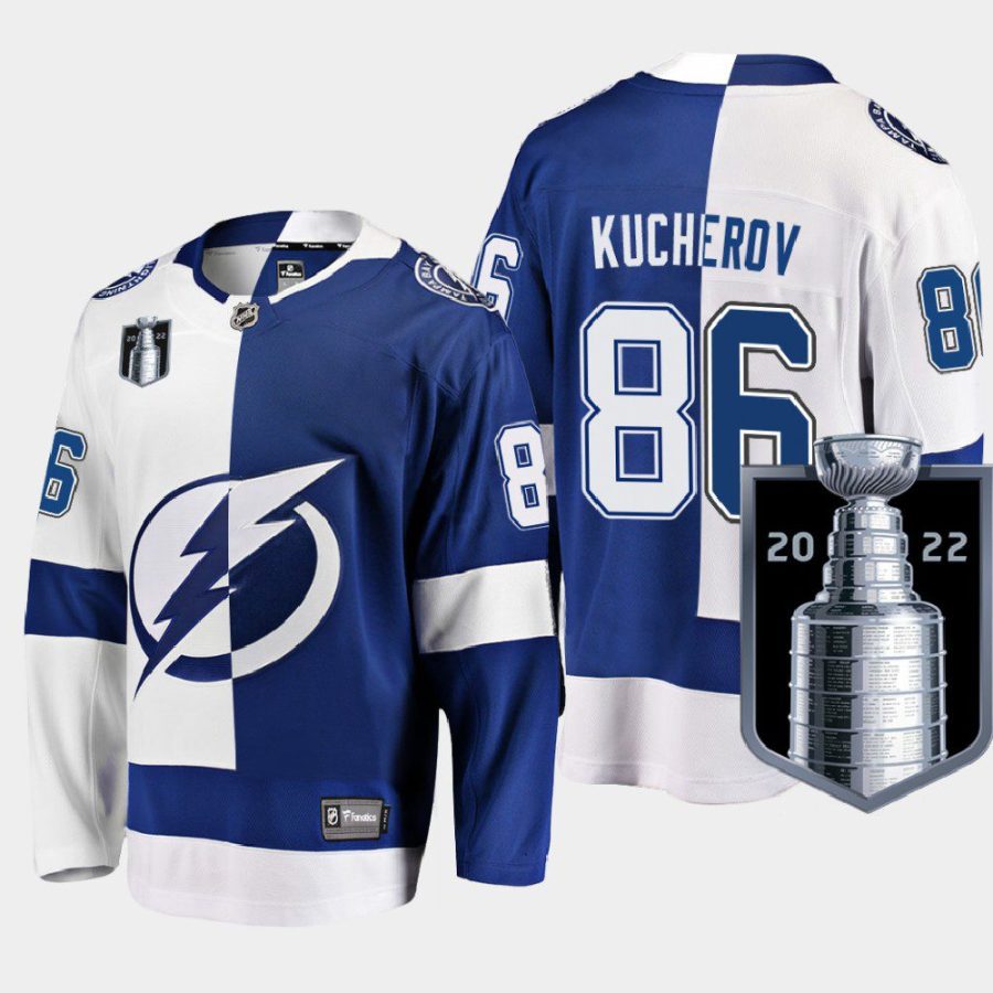 men lightning nikita kucherov split 2022 eastern conference champs blue white jersey