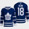 men maple leafs jordie benn 2022 authentic primegreen reverse retro 2.0 blue jersey