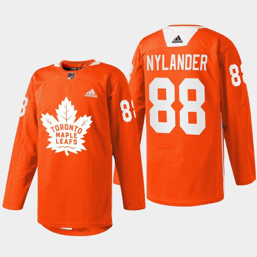 men maple leafs william nylander 2022 warmup every child matters orange jersey