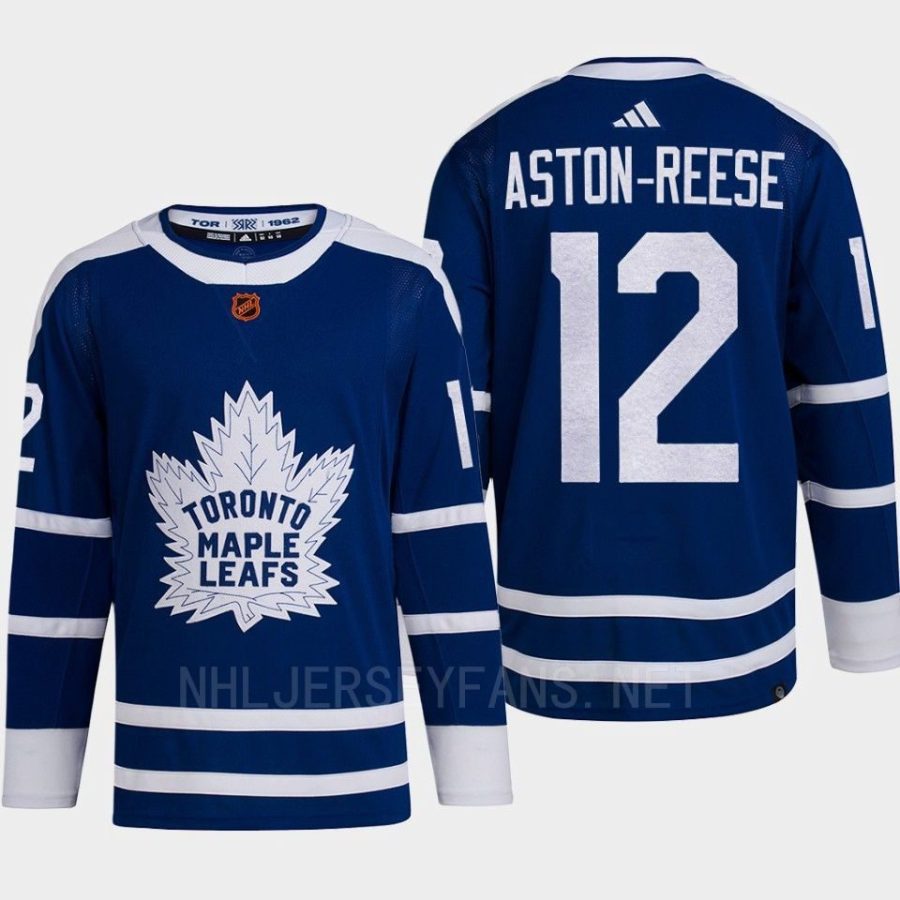 men maple leafs zach aston reese 2022 authentic primegreen reverse retro 2.0 blue jersey