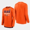 men new york islanders 2024 nhl stadium series orange authentic pro long sleeve tech t shirt