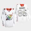 men nj devils jack hughes warm up 2022 23 pride white jersey