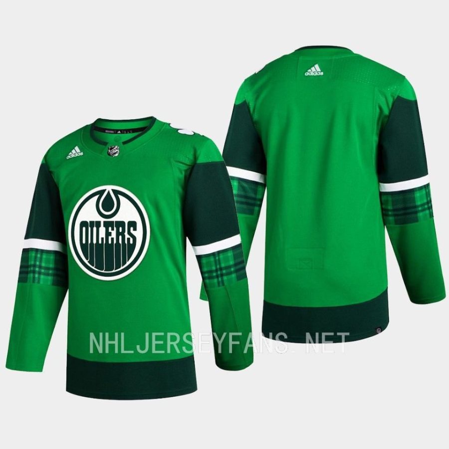 men oilers 2023 st. patricks day primegreen authentic jersey green