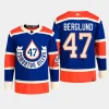 men oilers carl berglund primegreen 2023 nhl heritage classic authentic player royal jersey