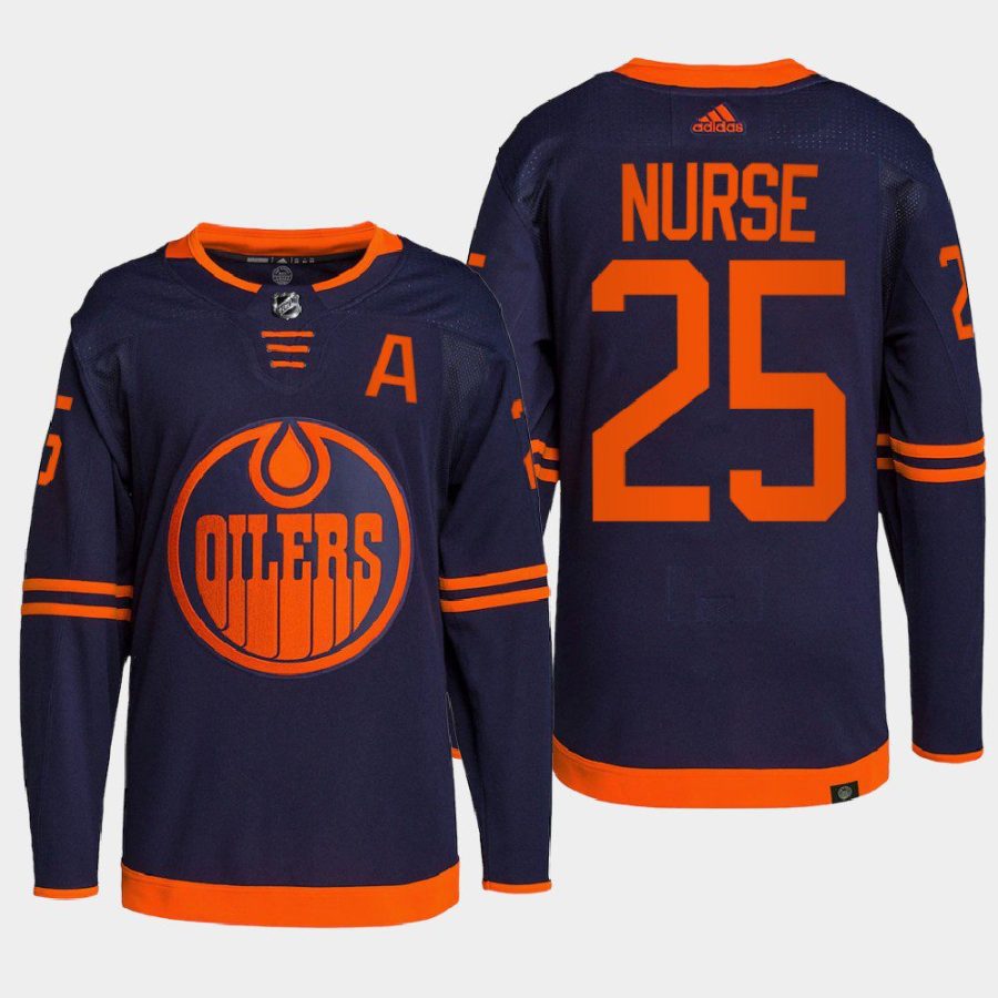 men oilers darnell nurse 2022 primegreen authentic pro alternate navy jersey