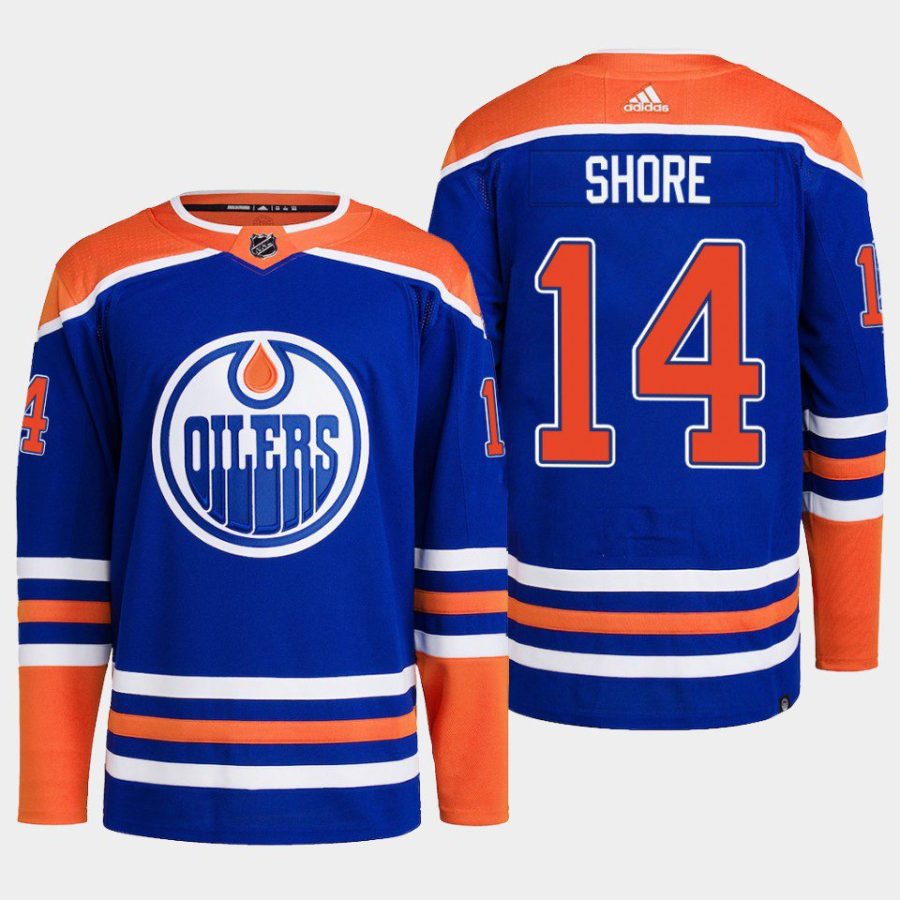 men oilers devin shore 2022 23 primegreen authentic home royal jersey