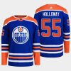 men oilers dylan holloway 2022 23 primegreen authentic home royal jersey