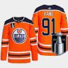 men oilers evander kane authentic primegreen 2022 stanley cup playoffs orange jersey