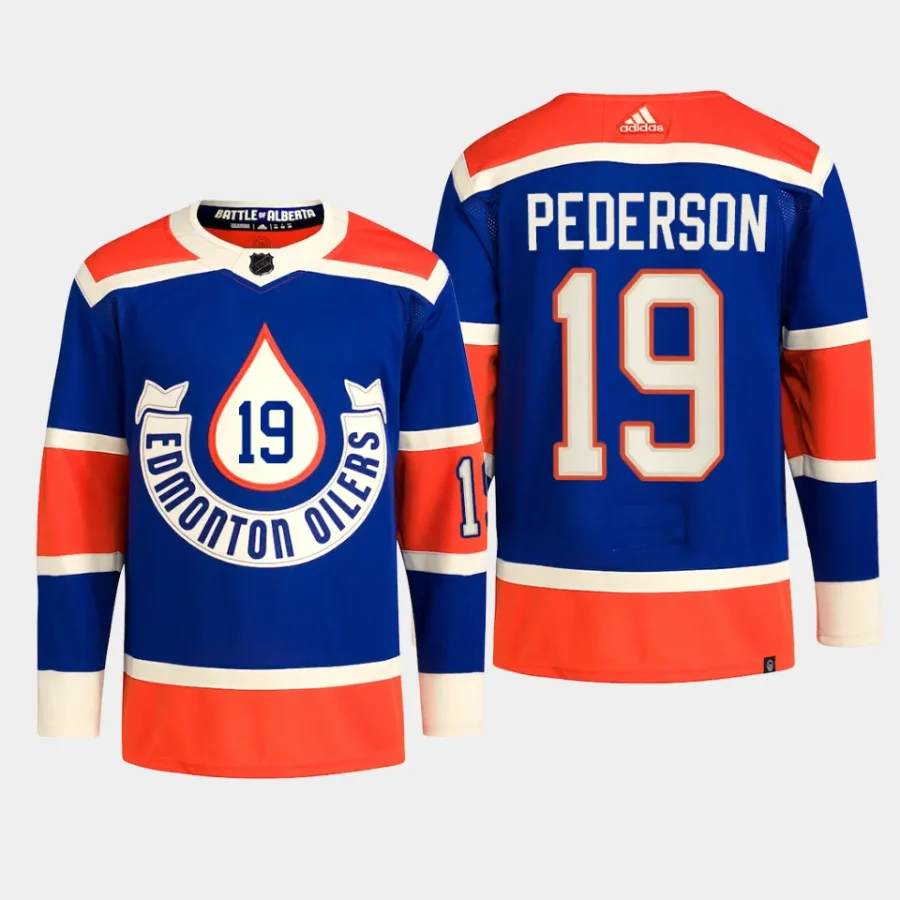 men oilers lane pederson primegreen 2023 nhl heritage classic authentic player royal jersey