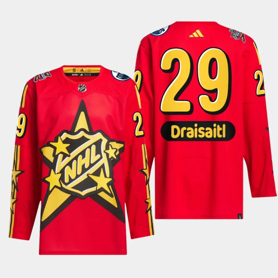 men oilers leon draisaitl drew house 2024 nhl all star game primegreen authentic red jersey