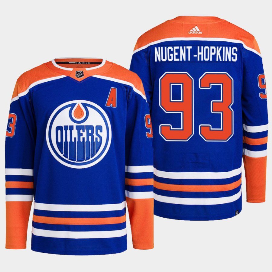 men oilers ryan nugent hopkins 2022 23 home primegreen authentic blue jersey