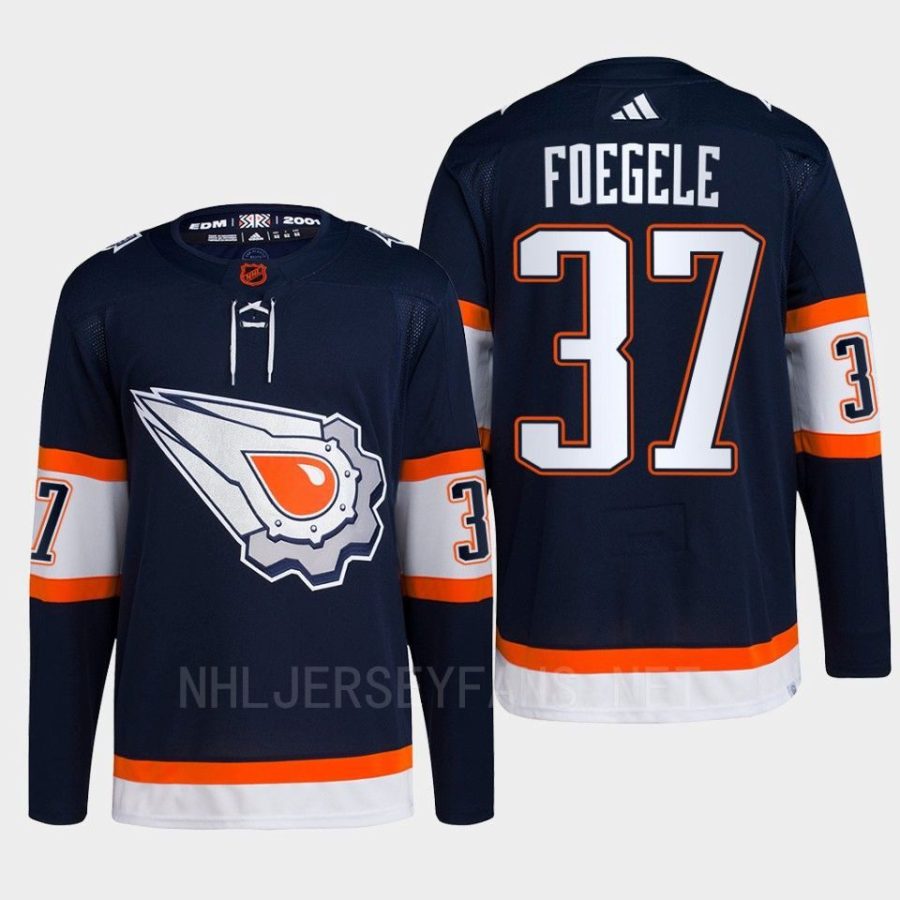 men oilers warren foegele 2022 authentic primegreen reverse retro 2.0 navy jersey