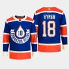 men oilers zach hyman primegreen 2023 nhl heritage classic authentic player royal jersey