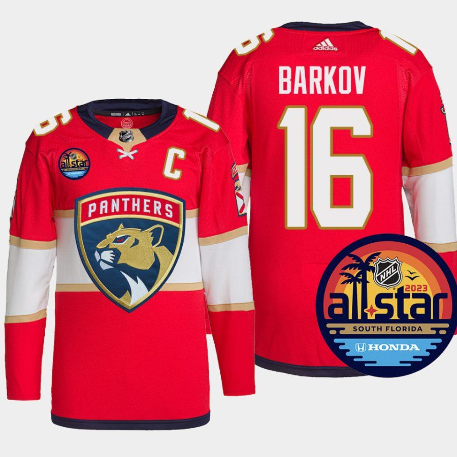 men panthers aleksander barkov authentic pro 2023 nhl all star red jersey