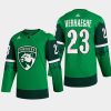 men panthers carter verhaeghe warm up st. patricks day 2022 green jersey