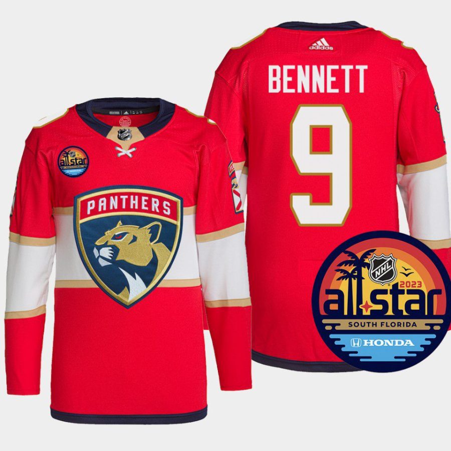 men panthers sam bennett authentic pro 2023 nhl all star red jersey