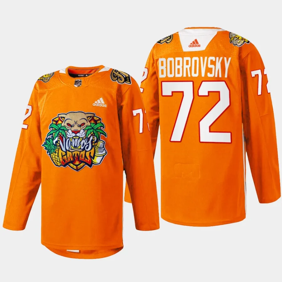 men panthers sergei bobrovsky specialty 2024 vamos gatos orange jersey