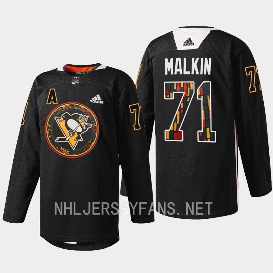 men penguins evgeni malkin 2023 warmup black hockey history black jersey