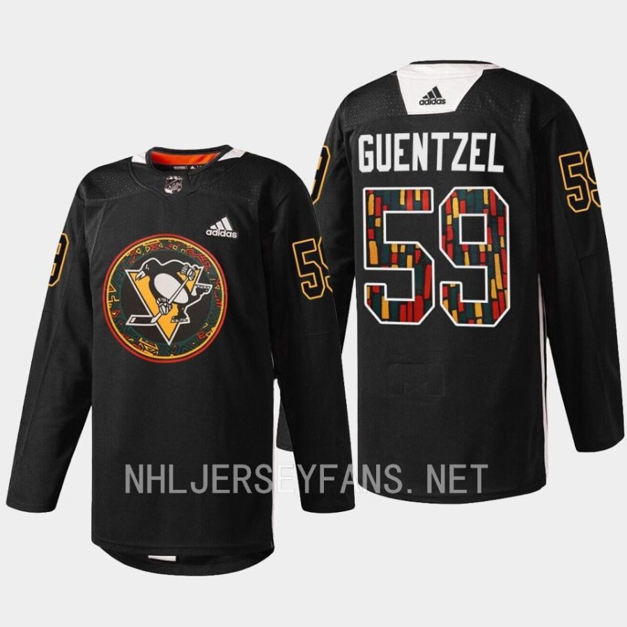 men penguins jake guentzel 2023 warmup black hockey history black jersey