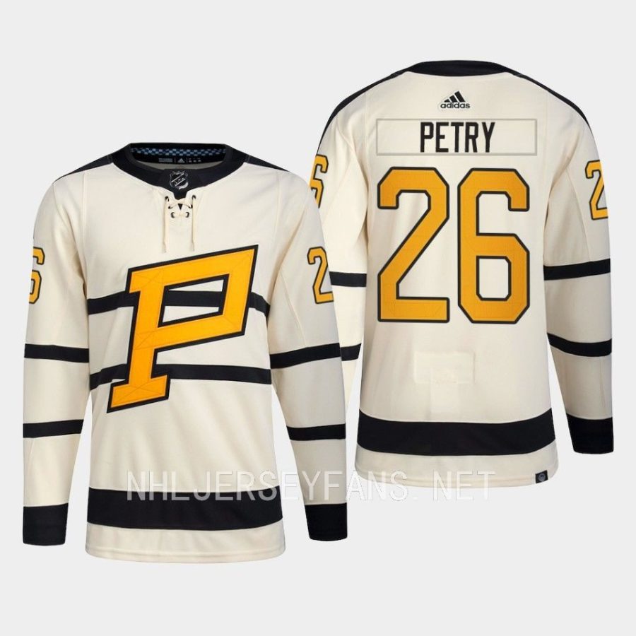 men penguins jeff petry primegreen 2023 winter classic cream jersey