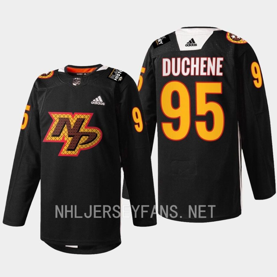 men predators matt duchene 2023 kente inspired sweater black history month black jersey