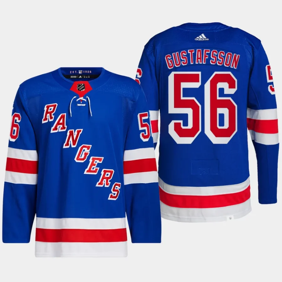 men rangers erik gustafsson primegreen home authentic pro blue jersey