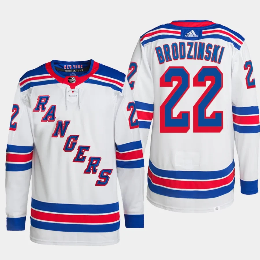 men rangers jonny brodzinski primegreen away authentic pro white jersey