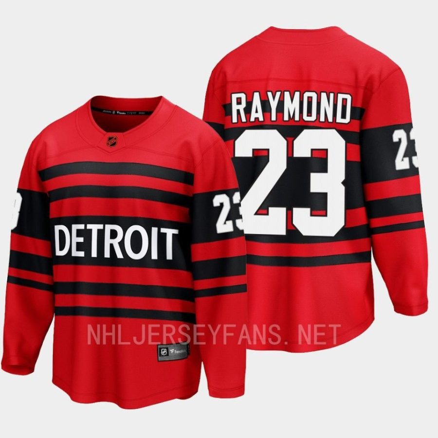 men red wings lucas raymond 2022 breakaway special edition 2.0 retro red jersey