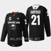 men sabres kyle okposo 2023 warm up choose love night black jersey