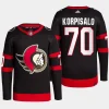 men senators joonas korpisalo primegreen home authentic pro black jersey