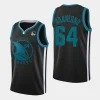 men sharks mikael granlund basketball warriors mashup 2023 black jersey